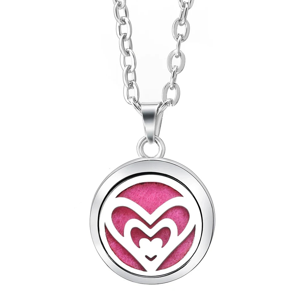 Essential Oil Diffuser Necklace – Stainless Steel Locket Pendant